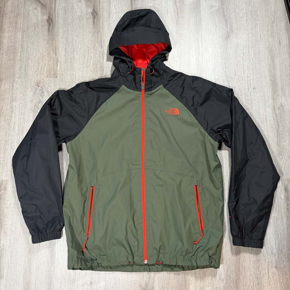 The North Face Men's Bedero DryVent Rain Jacket Olive Green & Black Gorpcore